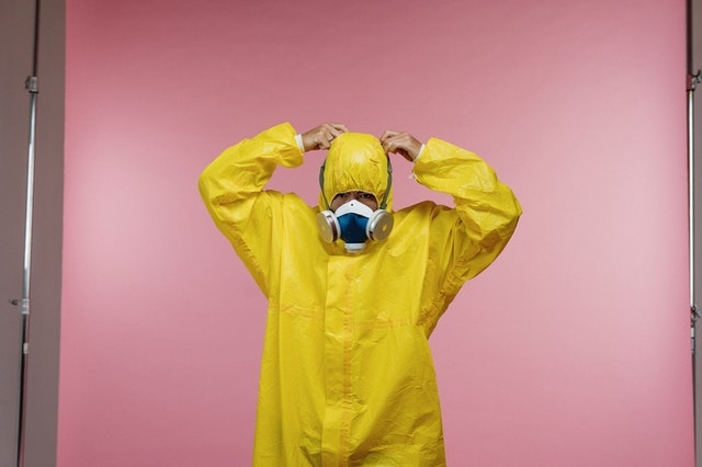 Professional cleaning and disinfection necessitate using appropriate PPE